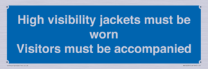 MV10537: High visibility jackets must be worn Visitors must be accompanied