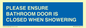 MV10545: PLEASE ENSURE BATHROOM DOOR IS CLOSED WHEN SHOWERING