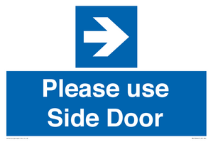 MV10646: Please use Side Door (arrow Right)