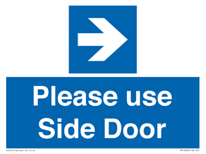 MV10646: Please use Side Door (arrow Right)