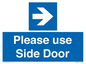 MV10646: Please use Side Door (arrow Right)