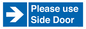 MV10646: Please use Side Door (arrow Right)
