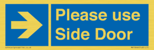MV10646: Please use Side Door (arrow Right)