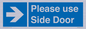 MV10646: Please use Side Door (arrow Right)