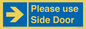 MV10646: Please use Side Door (arrow Right)