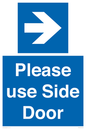 MV10646: Please use Side Door (arrow Right)