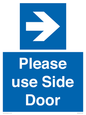 MV10646: Please use Side Door (arrow Right)