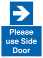 MV10646: Please use Side Door (arrow Right)