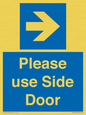 MV10646: Please use Side Door (arrow Right)