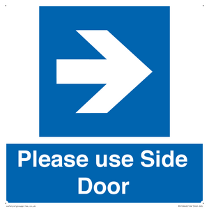 MV10646: Please use Side Door (arrow Right)