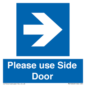MV10646: Please use Side Door (arrow Right)