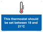 MV10744: This thermostat should be set between 18 and 21?C