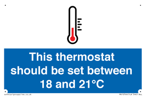 MV10744: This thermostat should be set between 18 and 21?C