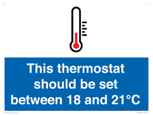 MV10744: This thermostat should be set between 18 and 21?C