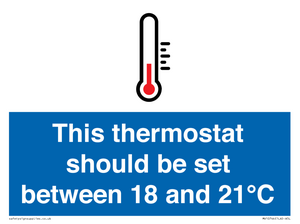 MV10744: This thermostat should be set between 18 and 21?C