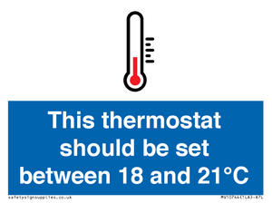 MV10744: This thermostat should be set between 18 and 21?C