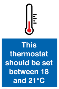 MV10744: This thermostat should be set between 18 and 21?C