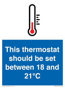 MV10744: This thermostat should be set between 18 and 21?C