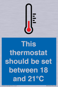 MV10744: This thermostat should be set between 18 and 21?C
