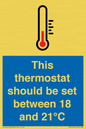 MV10744: This thermostat should be set between 18 and 21?C