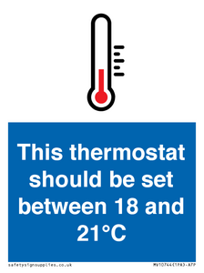 MV10744: This thermostat should be set between 18 and 21?C