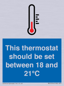 MV10744: This thermostat should be set between 18 and 21?C