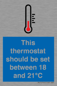 MV10744: This thermostat should be set between 18 and 21?C