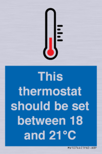 MV10744: This thermostat should be set between 18 and 21?C