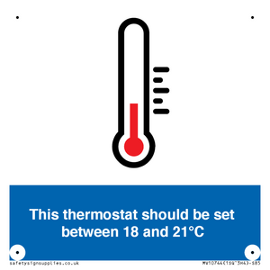MV10744: This thermostat should be set between 18 and 21?C