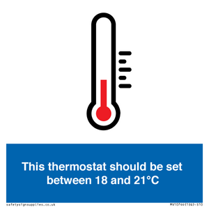 MV10744: This thermostat should be set between 18 and 21?C