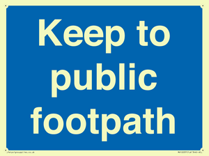 MV12037: Keep to public footpath