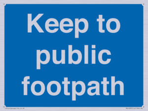 MV12037: Keep to public footpath