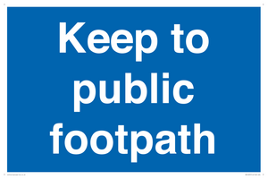 MV12037: Keep to public footpath