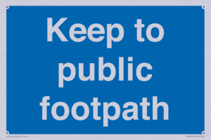 MV12037: Keep to public footpath