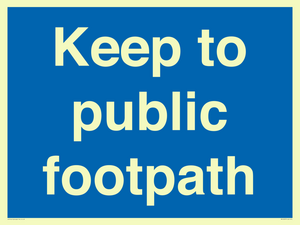 MV12037: Keep to public footpath