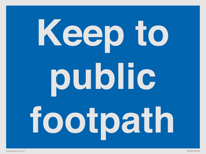 MV12037: Keep to public footpath