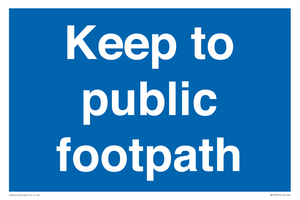 MV12037: Keep to public footpath