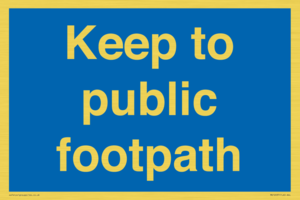 MV12037: Keep to public footpath