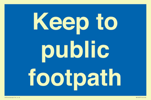 MV12037: Keep to public footpath
