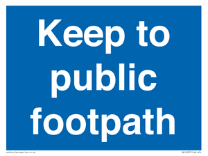 MV12037: Keep to public footpath