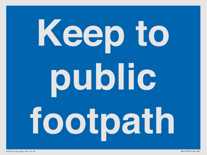 MV12037: Keep to public footpath