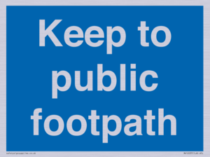 MV12037: Keep to public footpath