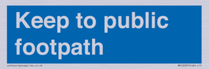 MV12037: Keep to public footpath