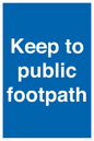 MV12037: Keep to public footpath