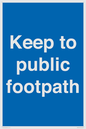 MV12037: Keep to public footpath