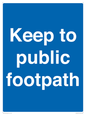 MV12037: Keep to public footpath