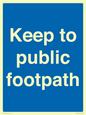 MV12037: Keep to public footpath