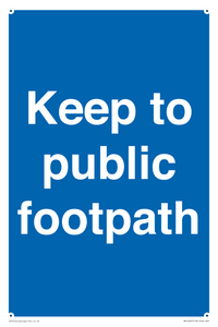 MV12037: Keep to public footpath