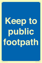 MV12037: Keep to public footpath