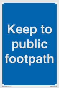 MV12037: Keep to public footpath